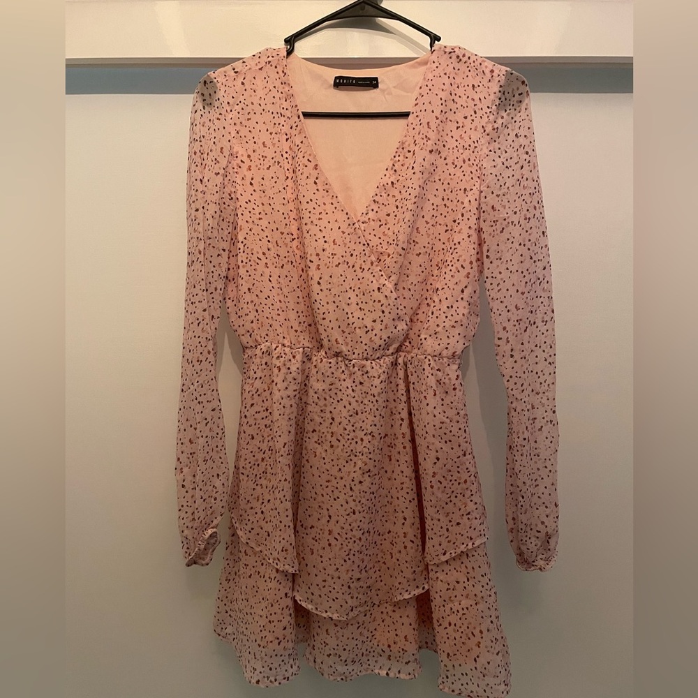 MOHITO longsleeve pink dress, size 4/34/XS